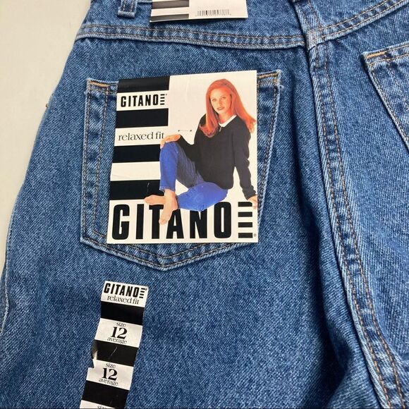 GITANO RelaxedFit Women’s Size 12 Jeans Blue New With Tags High Rise Streetwear - Picture 7 of 11